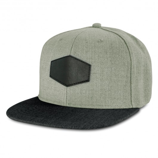 Fiesta Flat Peak Patch Caps Light Grey